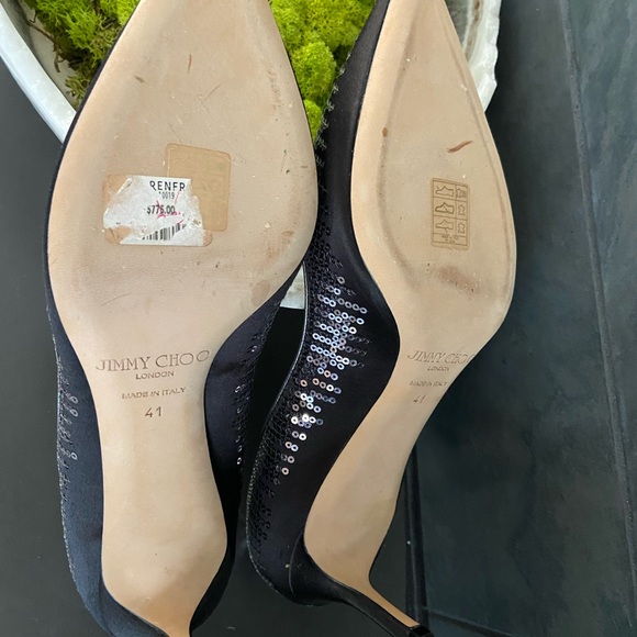 Jimmy Choo Heels - Best for US 9 - 9.5 *IMO*  - Retails $775 Sequin Black Formal - Picture 5 of 5